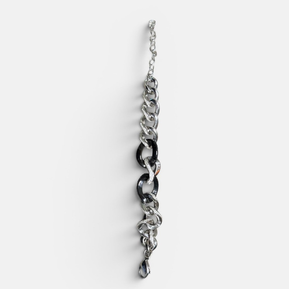 Swarovski Dextera Pavé Mixed Link Bracelet Rhodium Plated w/ Box